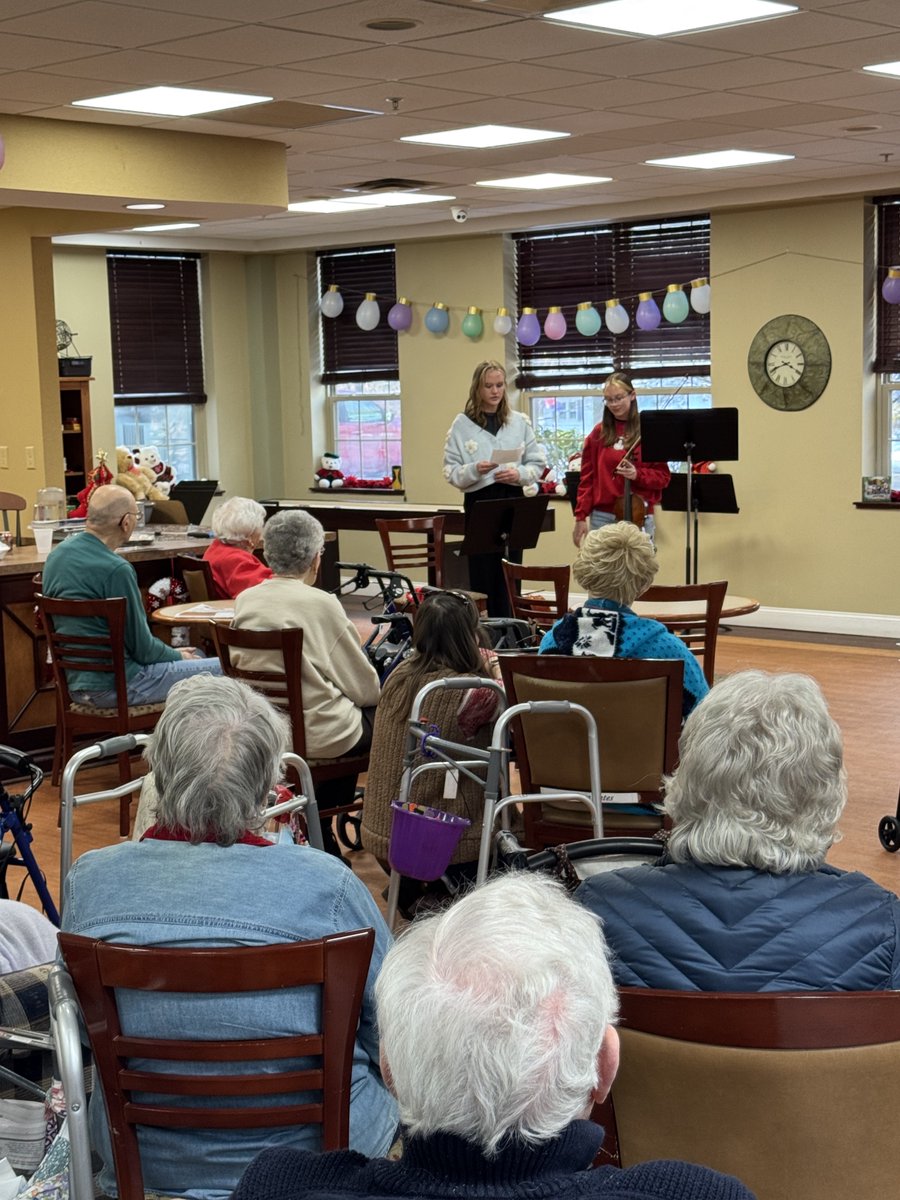 FCSD_Music's tweet image. Today some of our student musicians performed chamber music for the residents of Fredonia Place. They were a great audience! Congratulations to all involved.