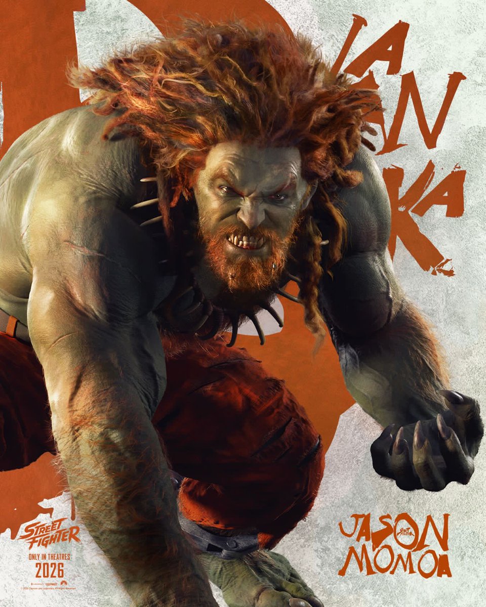 The beast is unleashed. JASON MOMOA is BLANKA. #StreetFighterMovie hits theaters everywhere October 16, 2026.