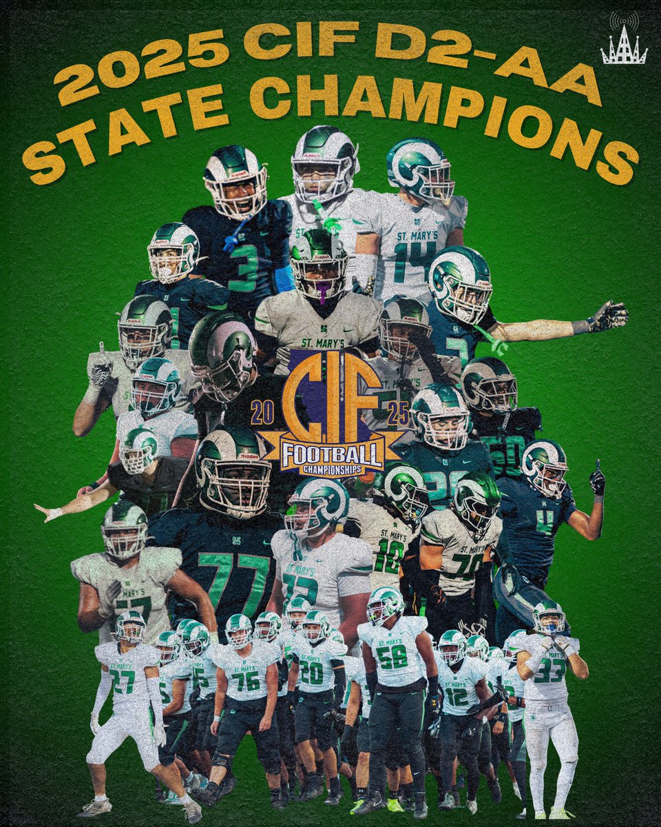 smramstvclips's tweet photo. YOUR 2025 D2-AA CALIFORNIA STATE CHAMPIONS!!! THEY DEFEAT THE BAKERSFIELD CHRISTIAN EAGLES 27 TO 24 AT SADDLEBACK!!!

Congrats to Coach Franks and the squad for reaching the mountain top, and becoming the first Football team at SM and the first in Stockton to win a State Title! https://t.co/5oWYA77Ewk