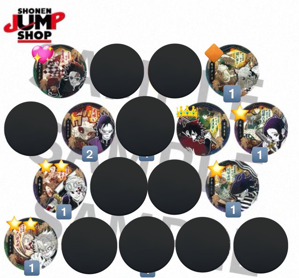 鬼滅の刃 中国限定 缶バッジ 気魄一閃JUMPSHOP 非遣シリーズ【交換