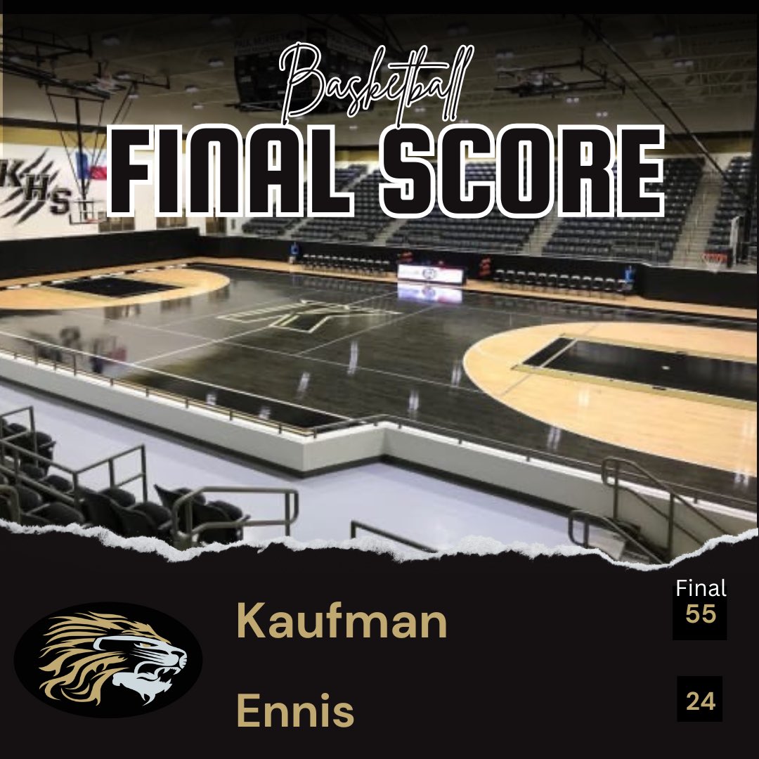 Great way to open district with a big win over Ennis to start 1-0 in district. Great Senior nite! GO LIONS 🦁🏀💪