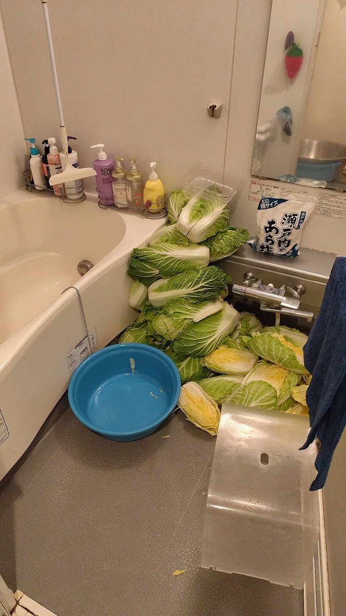 実家からキムチ作りの様子送られてきたけど絵面すごすぎて笑った