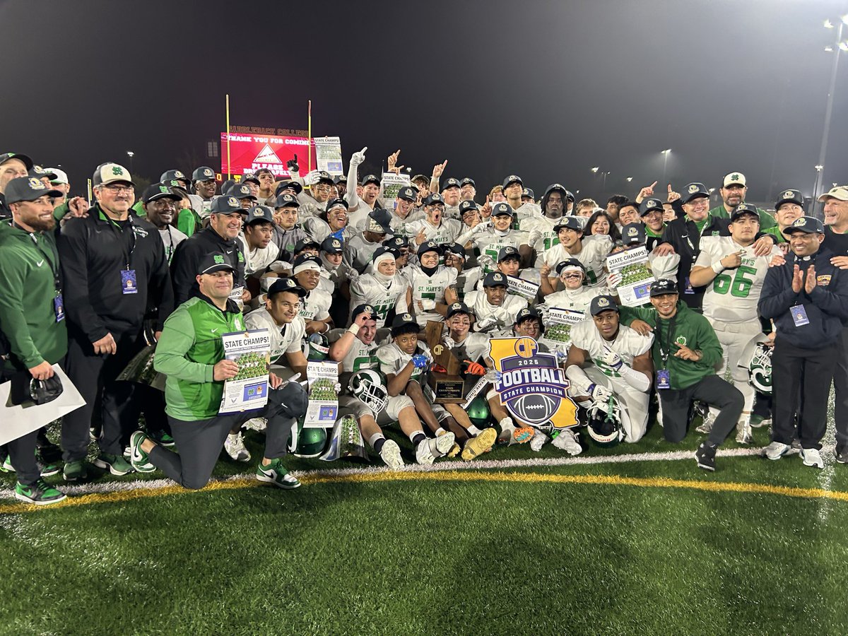 They did it! The St. Mary’s Rams are your Division 2-AA State Champs! It’s their first state championship in program history.