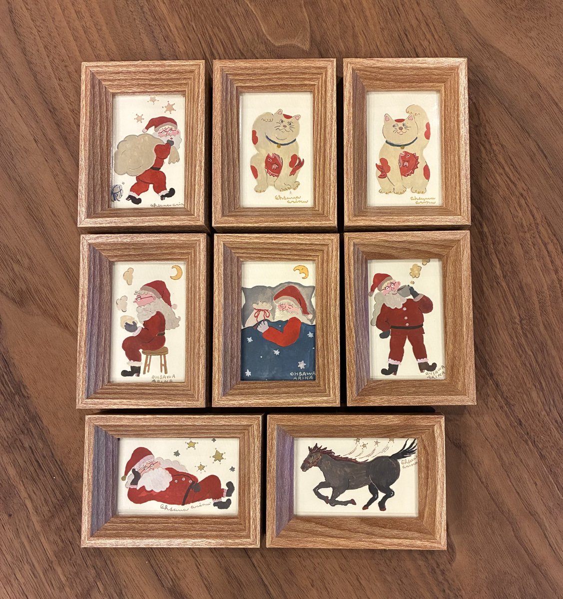 oosawaarina's tweet photo. 神奈川県の横須賀でクリスマスマーケットに参加しています🎄

クリスマスやお正月をテーマにした
ミニミニサイズの絵を展示しています🎨

⚫︎12月13日（土）〜12月23日（火）まで
⚫︎ 開催場所
うみべのえほんやツバメ号　2階
⚫︎住所
〒239-0843
神奈川県横須賀市津久井1丁目24-21 https://t.co/hS7SnNHEBi