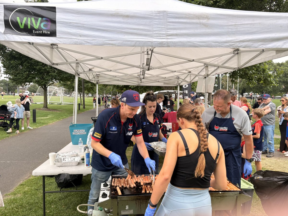 Fun! Fun! Fun! 
That’s what this morning’s Xmas party with the Dees at Gosch’s Paddock was all about!A date with Santa, meeting new little Demons and kids playing on the oval with our big Demon kids - it was fun all round 😈

Thanks to our BBQ volunteers &amp; all who supported us 🫶