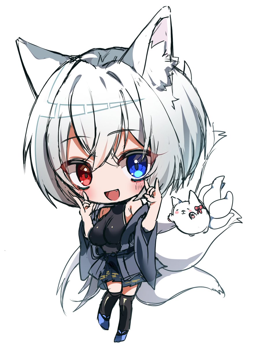 chunta様ご依頼用 無償依頼で描かせていただいてるミニキャラのラフ！！！ ・・・・全然