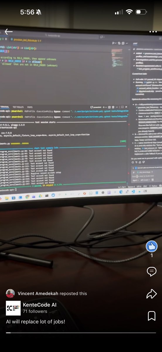 KenteCodeAI's tweet image. Ai is going to replace lot of jobs