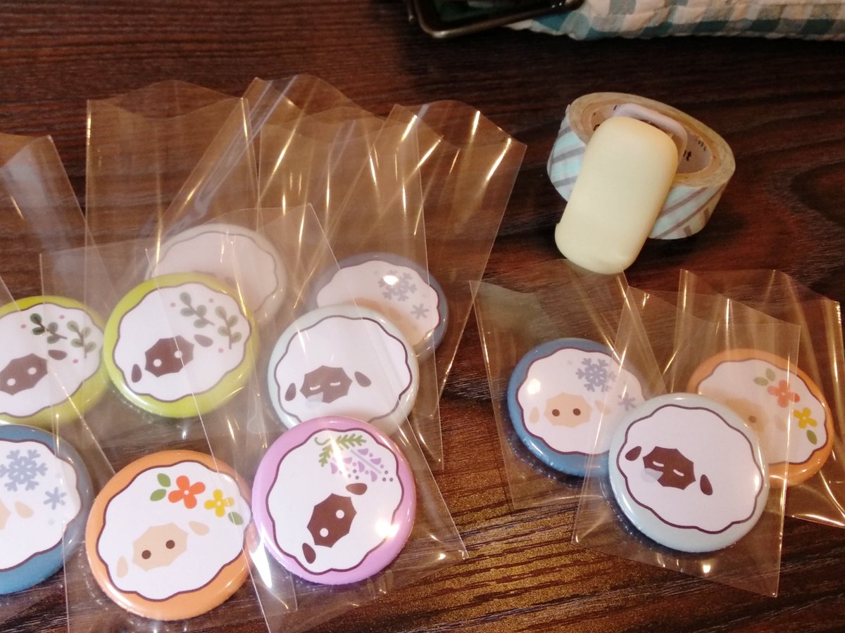 缶バッジ詰め詰め🐑🌿🏵️❄💤