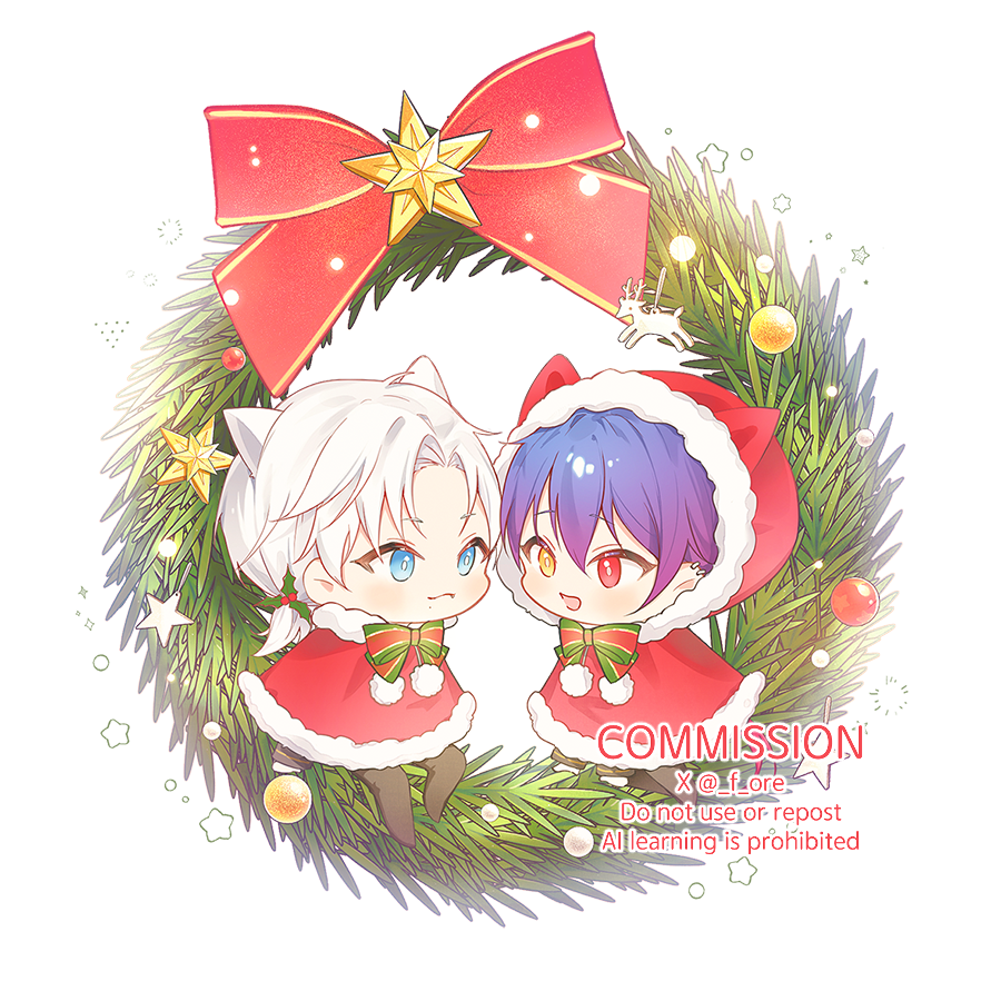 _f_ore's tweet photo. 크리스마스 컨셉으로 SD 커미션 작업해드렸습니다..>//<🎄💝 항상 찾아주셔서 감사합니다💞💞 

#commission #커미션 https://t.co/G3LfTIKotU