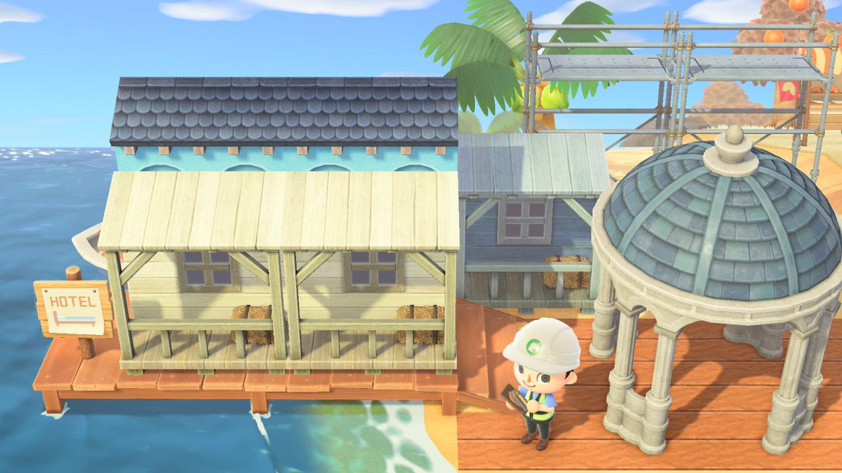 1月まで待てないから先に建設し始めていたリゾートホテルですが、ぶじ年内には完成しそうです。
#NintendoSwitch #どうぶつの森 #AnimalCrossing #ACNH