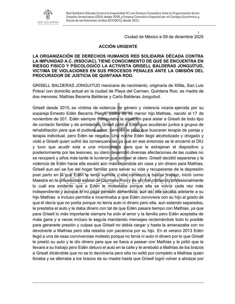 Red Solidaria Década Contra la Impunidad AC tweet media