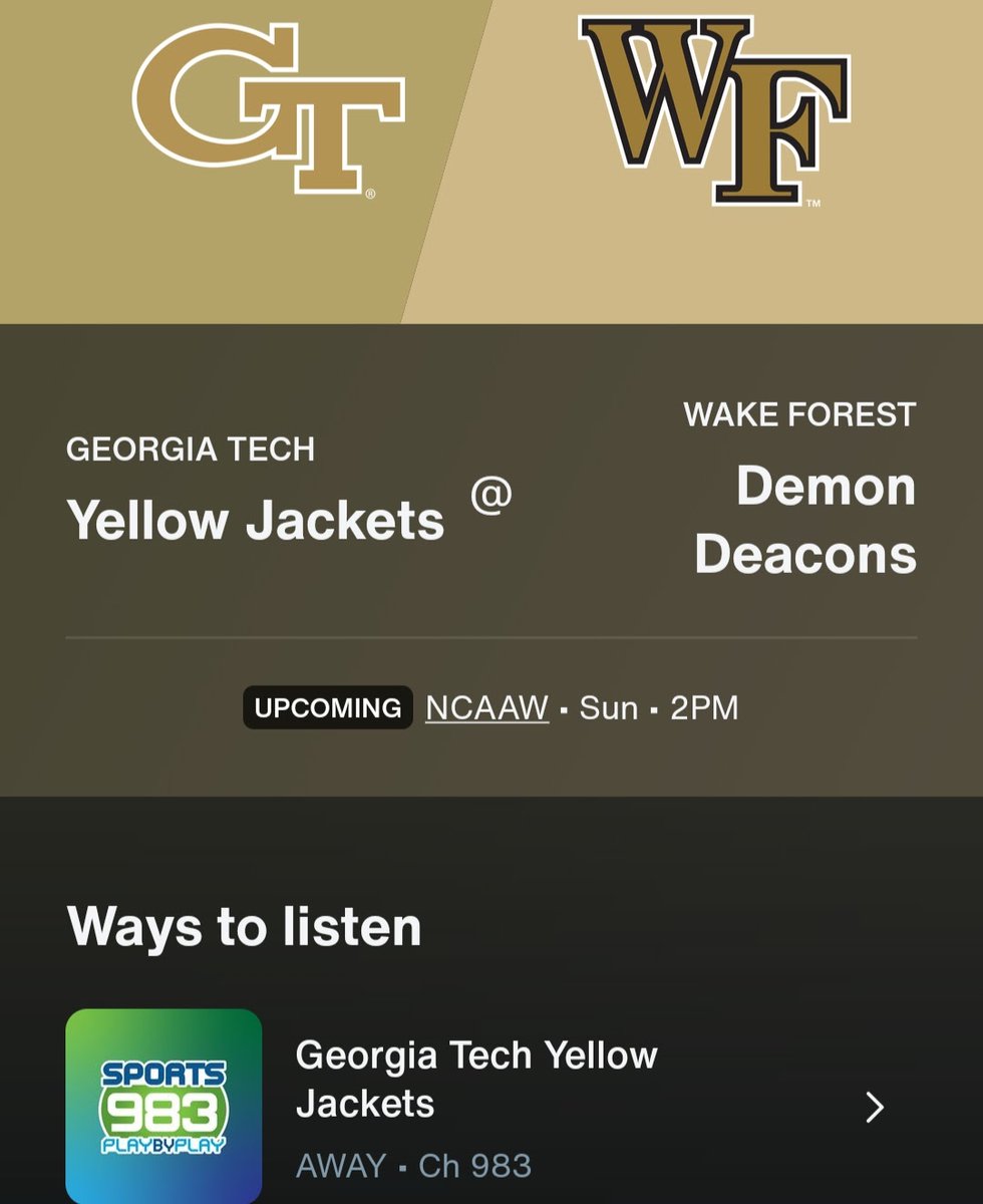 musterer's tweet image. "Alexa, play SiriusXM Channel 983"🔊 

Or listen now in the SiriusXM app... 
siriusxm.com/player/event/g…

@accwbb @GTWBB @GTAthletics🐝