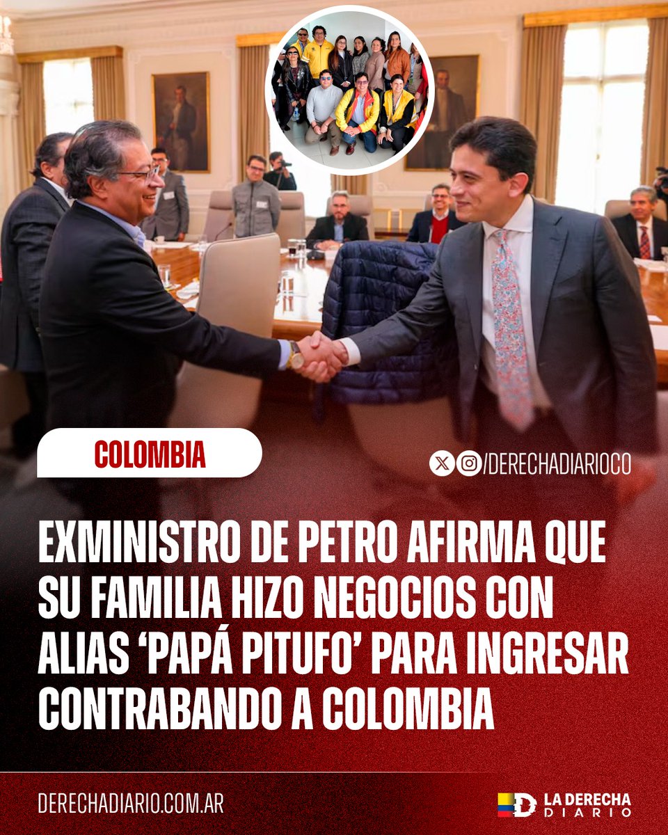 🚨🇨🇴 | ESCÁNDALO: El exministro Luis Carlos Reyes denuncia que familiares y ministros de Petro habrían hecho negocios con el criminal Diego Marín, alias ‘Papá Pitufo’, y cuestiona la honestidad del presidente: “Es posible que me haya traicionado”.