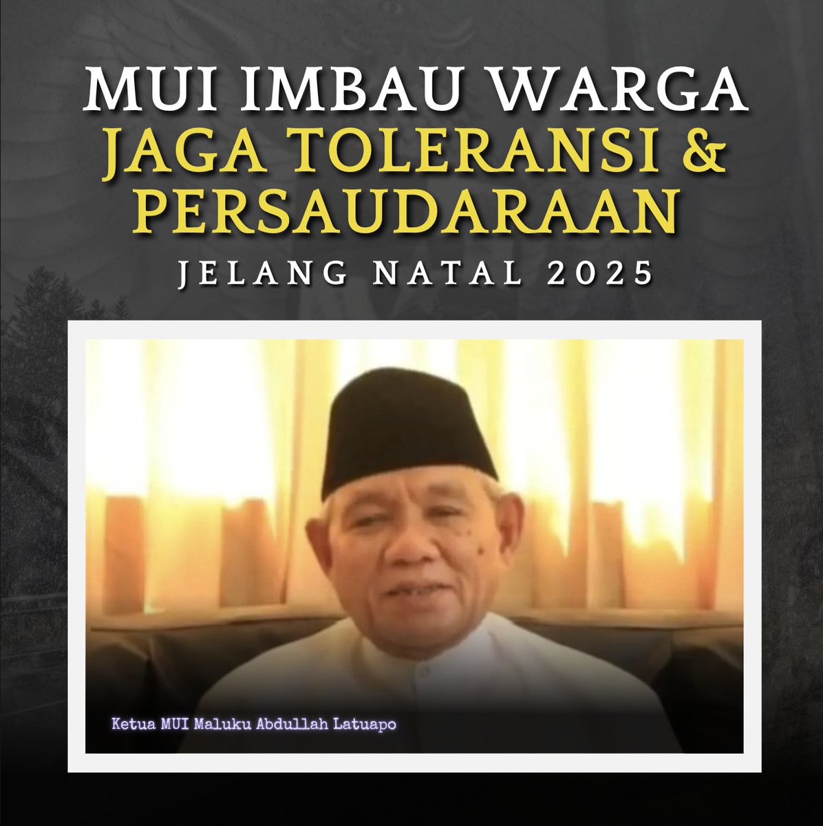 eemeei's tweet photo. MUI imbau warga jaga toleransi dan persaudaraan jelang natal 2025 #Jagapersatuan #Toleransi #Indonesia #Natal https://t.co/Ur6pt3v34D