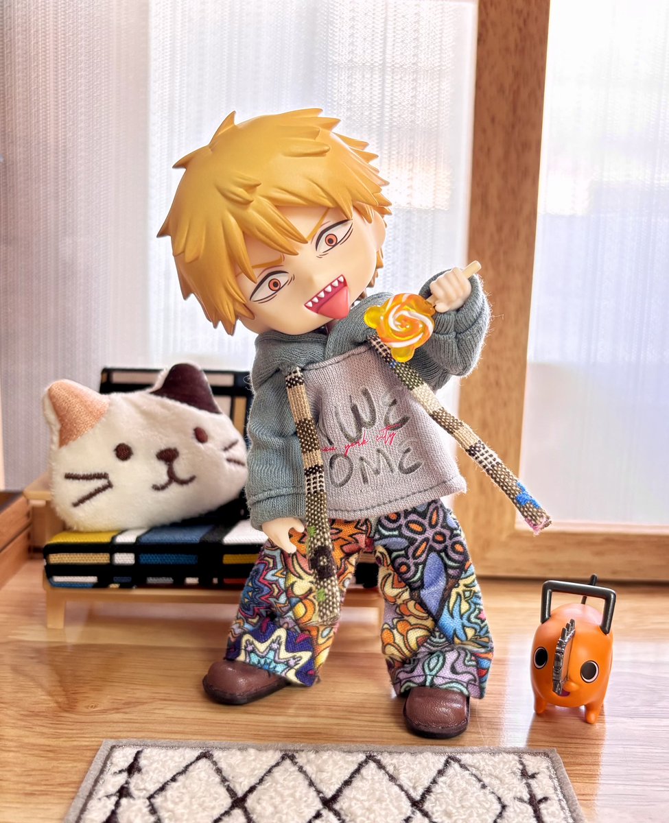 現品販売でご縁頂いた由佳さま(<a href="/clapyuka/">由佳</a>)のフーディとバギーを
デンジくんに着てもらったらかなりイキってて可愛い🤣

素敵なアイテムをありがとうございます。