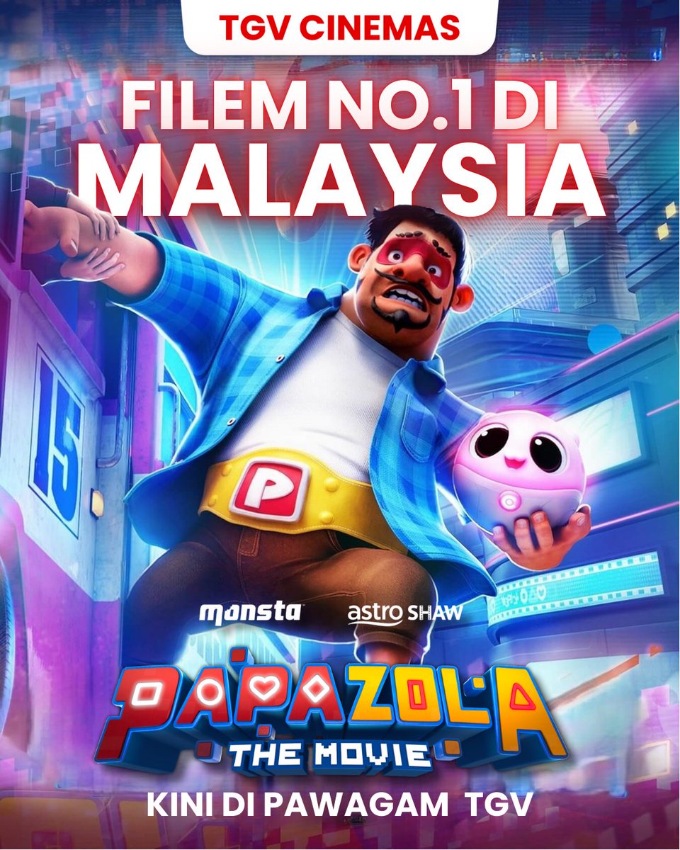 RAKYAT KEBENARAN MEMANG GEMPAK GILA LAH GUYS! #PapaZolaTheMovie SEDANG MENGUNGGULI CARTA, KINI FILEM NO.1 DI MALAYSIA! 🔥🔥🔥

MALAYSIA🇲🇾, teruskan sokongan korang! Ajak keluarga, kawan-kawan, jiran, satu kampung datang tengok supaya filem tempatan kita terus berada di puncak!