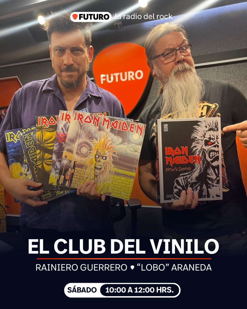Comienza #ElClubDelVinilo en Futuro junto a <a href="/loboaraneda/">Lobo</a> y <a href="/RainieroGF/">Rainiero Guerrero</a>, que te acompañan en esta mañana de sábado con una nueva selección de discos.

Escúchalos hasta el mediodía por la 88.9 y la señal online de #LaRadioDelRock a lo largo y ancho de todo Chile. 🤘