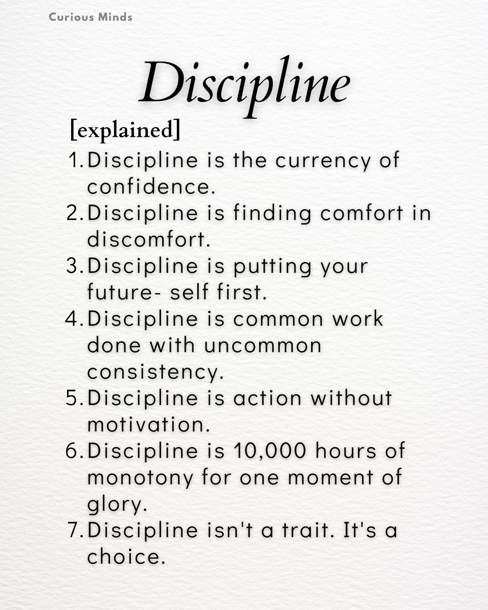 Discipline: