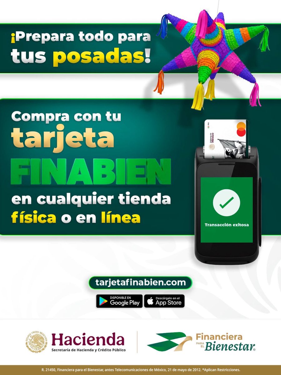Si vas a armar tu posada, que sea con FINABIEN. Compra todo lo que necesites para estas fiestas decembrinas con la tarjeta #FINABIEN. ✅😄