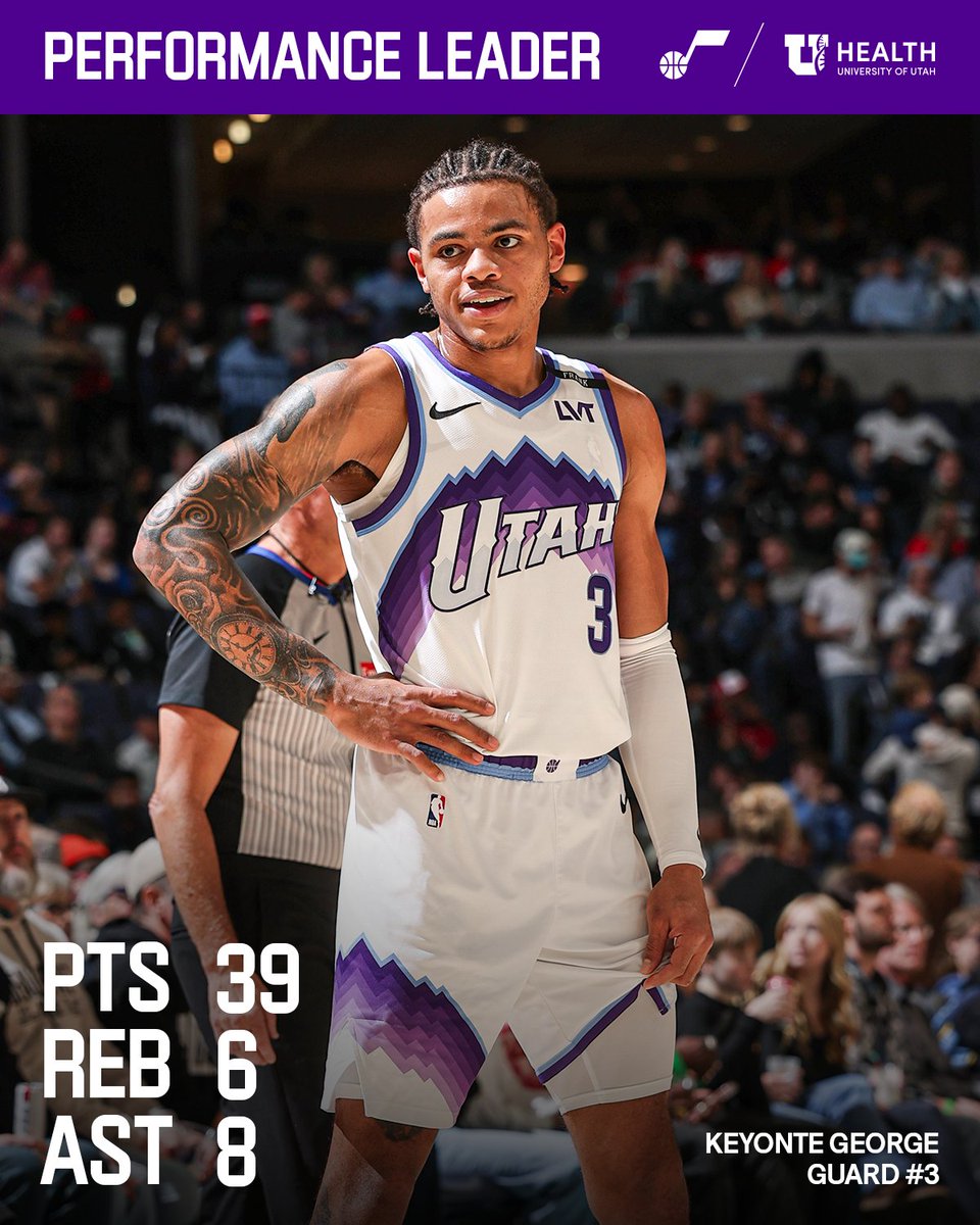 Filling up that stat sheet more and more 👀📈
#PerformanceLeader presented by @uofuhealth