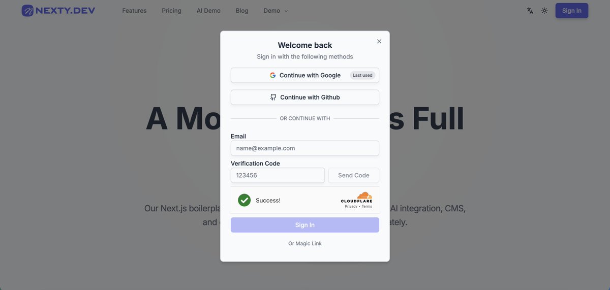 升級了一波https://t.co/EvGjFF9kAo 範本的登入功能:
- 支援郵箱驗證碼登入
- 支援IP 限流配置,AI 產品可以用來防止使用者換號登入白嫖額度
現在授權模組支援的功能如下:
- 支援彈框登入和頁面登入兩種方式