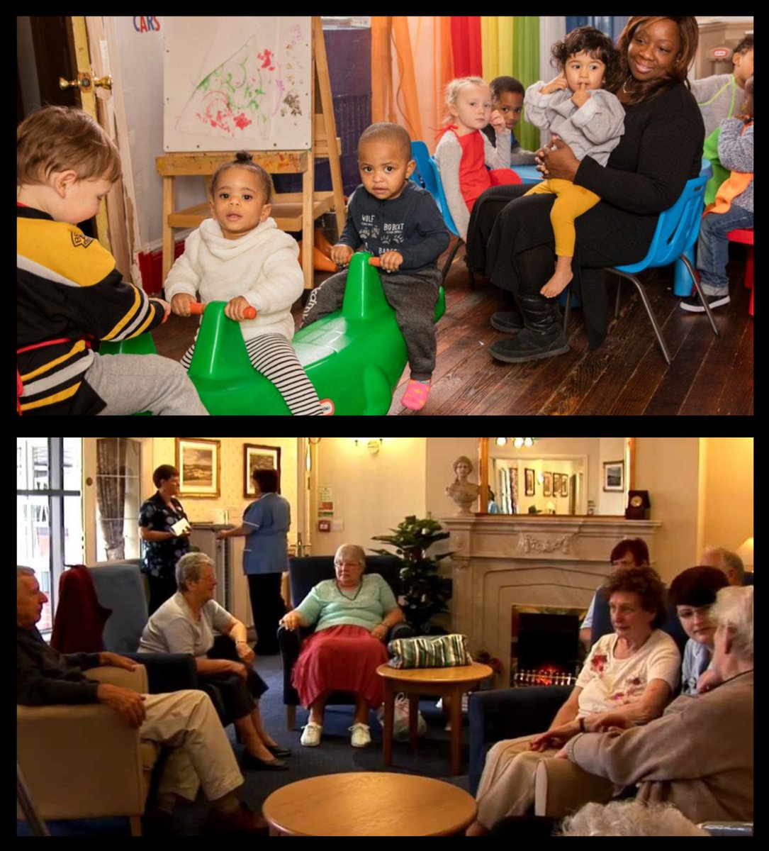 usuallypregnant's tweet image. In the old days American families lived together - grandparents stayed with their grown children and helped raise the grandchildren in one shared home.

Now, many Americans begin their life in daycare and end it in assisted living - a kind of daycare for the elderly.

Is this…