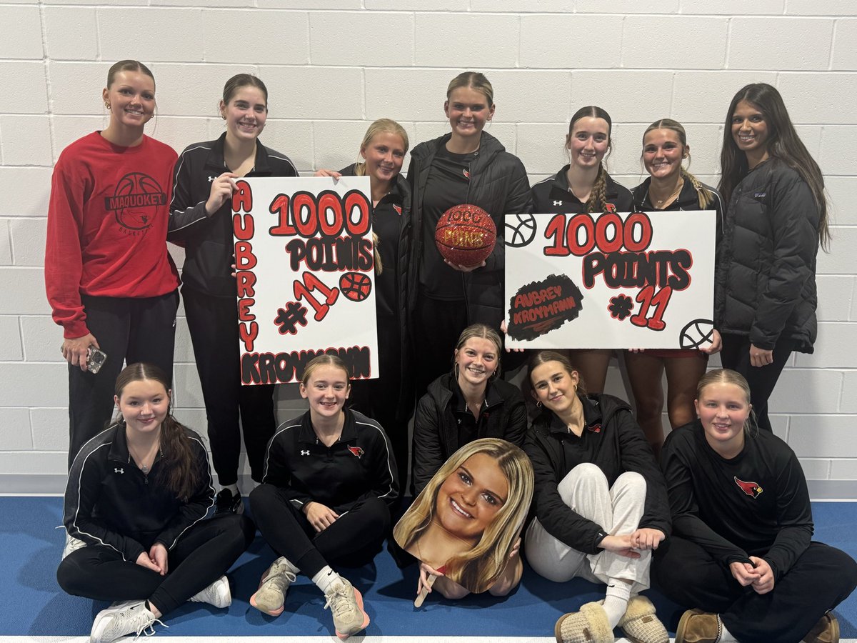 aubreykroymann's tweet photo. Grateful beyond words. Thank you to my family, friends, teammates, and coaches who helped make this possible. 1,000 points is a milestone I’m proud of, but it wouldn’t happen without the people around me. So thankful and blessed, but we have more goals as a team to complete! https://t.co/RCIrSV7lTT