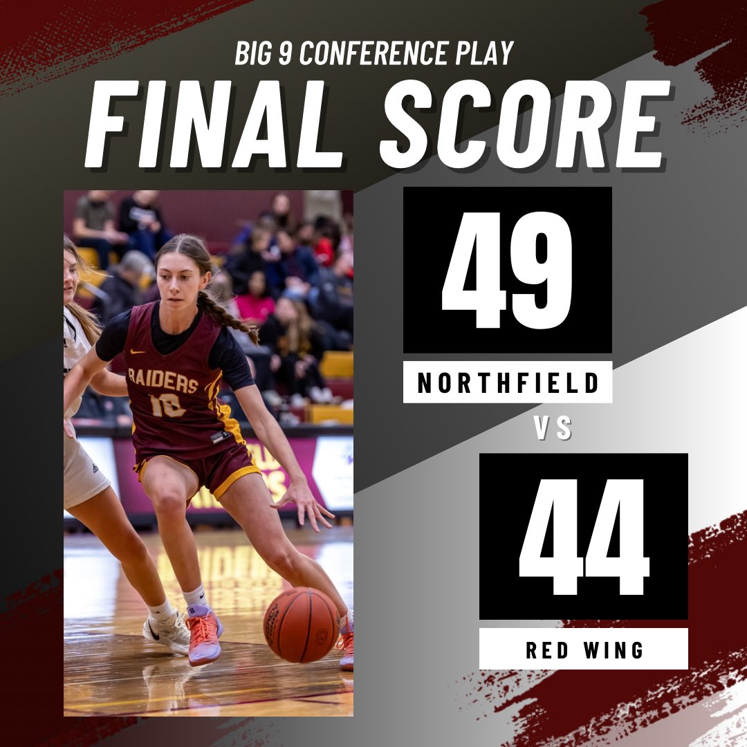 Raiders move to 5-0 at home, 6-1 on the season. Tough defensive battle against a strong Red Wing team. 
+ 
JV W vs Goodhue
C W vs Red Wing
#COMPETE