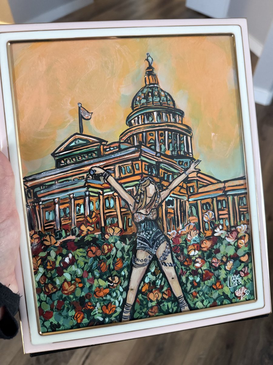 Absolute perfection. These postcards designed by <a href="/LauraAK_TX/">Laura Atlas Kravitz</a> are perfect coworker (or anyone) gifts! The Taylor custom art is gorgeous framed. Visit Laura’s pop up tomorrow at Capitol Cafe to grab a dirty chai and those beautifully wrapped postcards. Shop local x 2! 😍🎄☕️