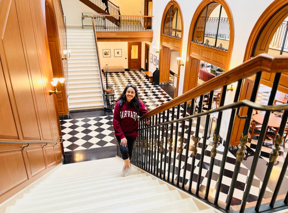 A staircase reminds me of my journey.
At the Harvard Business School didn’t skip steps for me—it elevated my thinking so every step forward counted! 
#experince of life time 😍