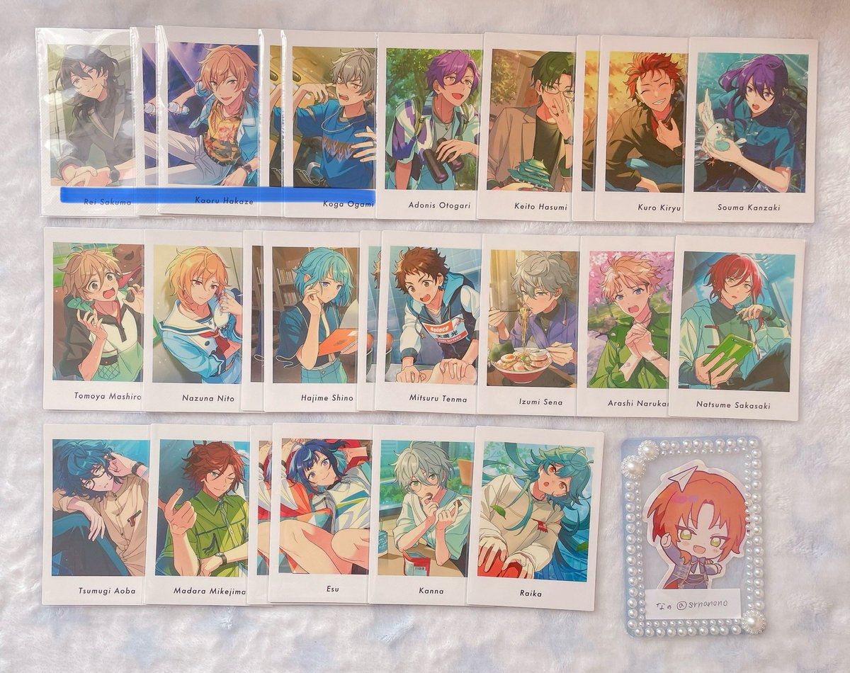 srnanono's tweet photo. 【交換・譲渡】あんスタ ぱしゃっつ vol.6

【譲】画像参照

【求】Pレオ♾
A.P英智各1枚 
Aレオ2枚
各92円＋送料

※2枚～
※青線はレオとの交換のみ
※譲渡の場合青は無印同数お迎え
難しいかと思いますがお気軽にお声掛けください🙇🏻‍♀️՞ https://t.co/97nErX59Ox