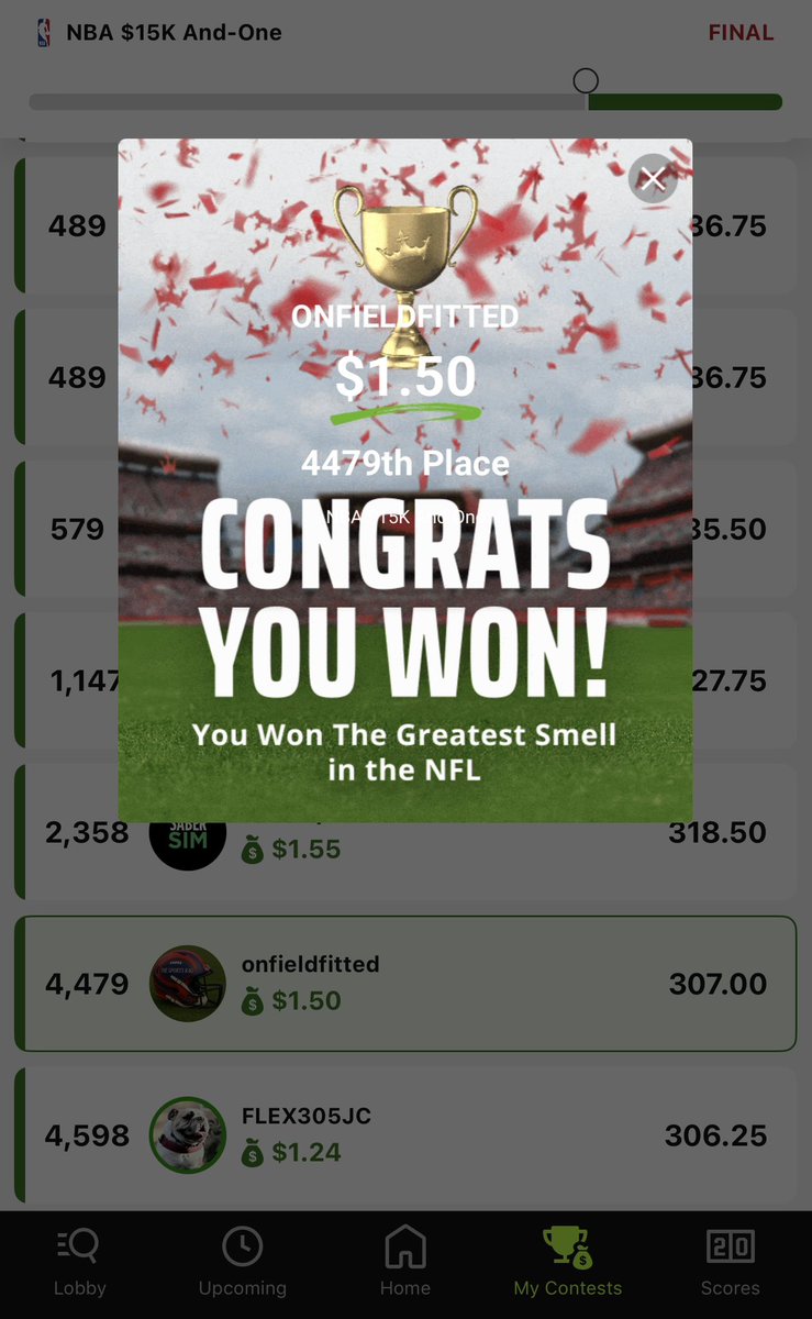 thesportsraq1's tweet image. TheSportsRaq MoneyBall $🏀 Club 
Postgame Recap Winner Placed  4,479 / 17,835   entries 
#DFS #DraftKings #RightGuard #NBA Player of the game 
Kon Knueppel
SF | #HiveMentality             
pts 54.25