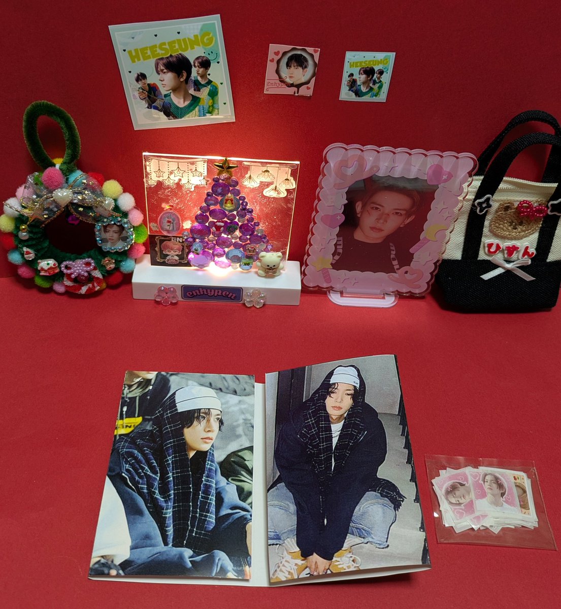 なおちゃん【<a href="/u0L2VhfcSiDfYzd/">NAO⋆⸜🌷⸝‍⋆</a> 】から沢山のヒスンのクリスマス🎄プレゼント🎁届いたー😭かわいい！
めちゃ震えてる🩷
なおちゃん、ありがとう🩷