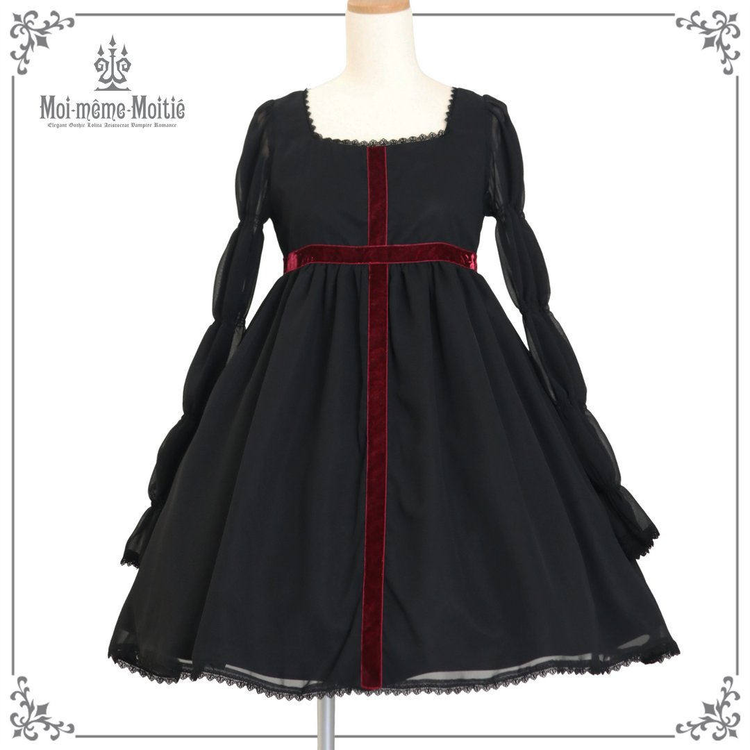 🕎Moi-meme-Moitie🕎 newｱｲﾃﾑ ベルベット十字架ワンピース 【ロング