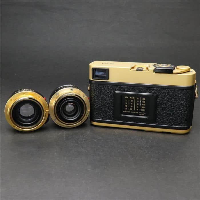 mapcamera's tweet image. いつもご愛顧ありがとうございます。

【PREMIUM COLLECTION情報💫】
【WEB限定/ポイント2％還元対象品】

「#MINOLTA (ミノルタ) CLE GOLD +M40mm F2 GOLD +M28mm F2.8 GOLD」

ミノルタのスチルカメラ生産300万台達成記念として1984年に発売された、販売台数300台の限定品です。
Minolta