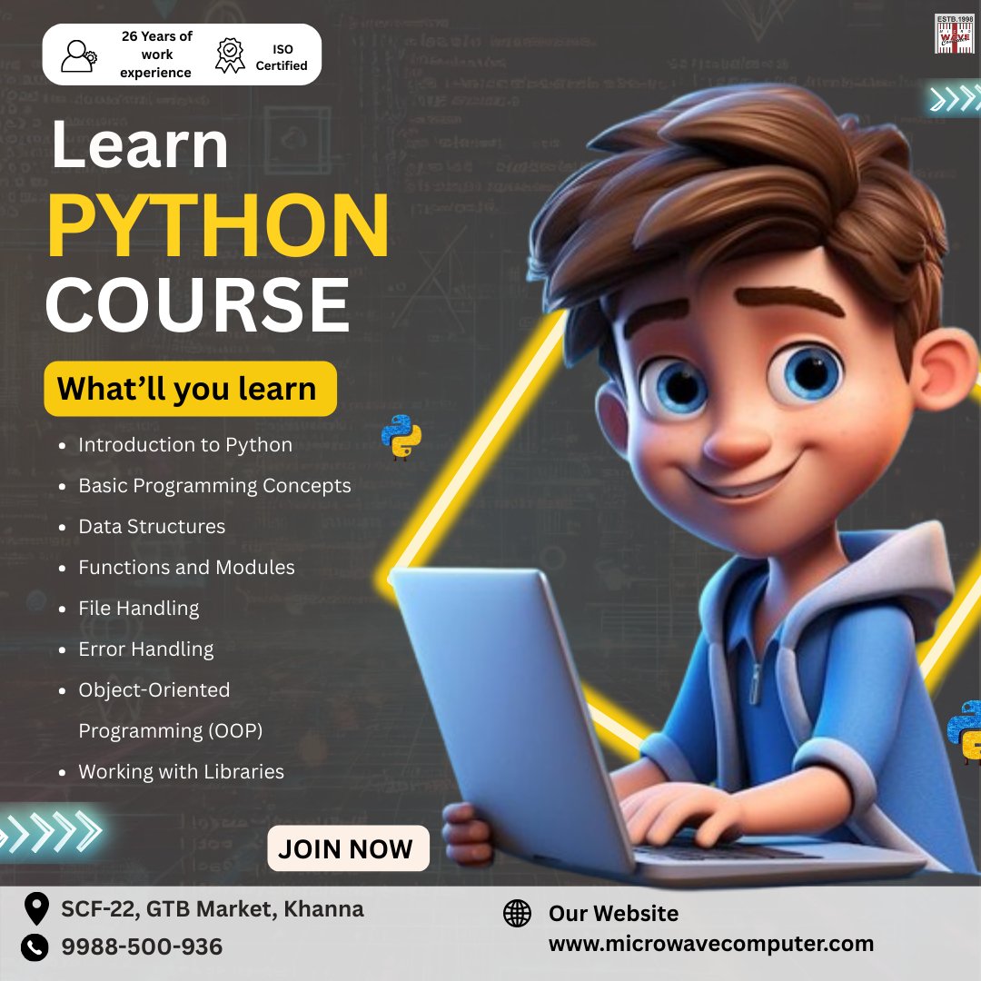 dhimanz1000's tweet image. Python course
Learn Python from scratch and build real-world projects. This course covers core concepts, practical coding skills, and problem-solving to help you start your programming journey with confidence.
#Python
#PythonProgramming
#LearnPython
microwavecomputer.com/python-course-…