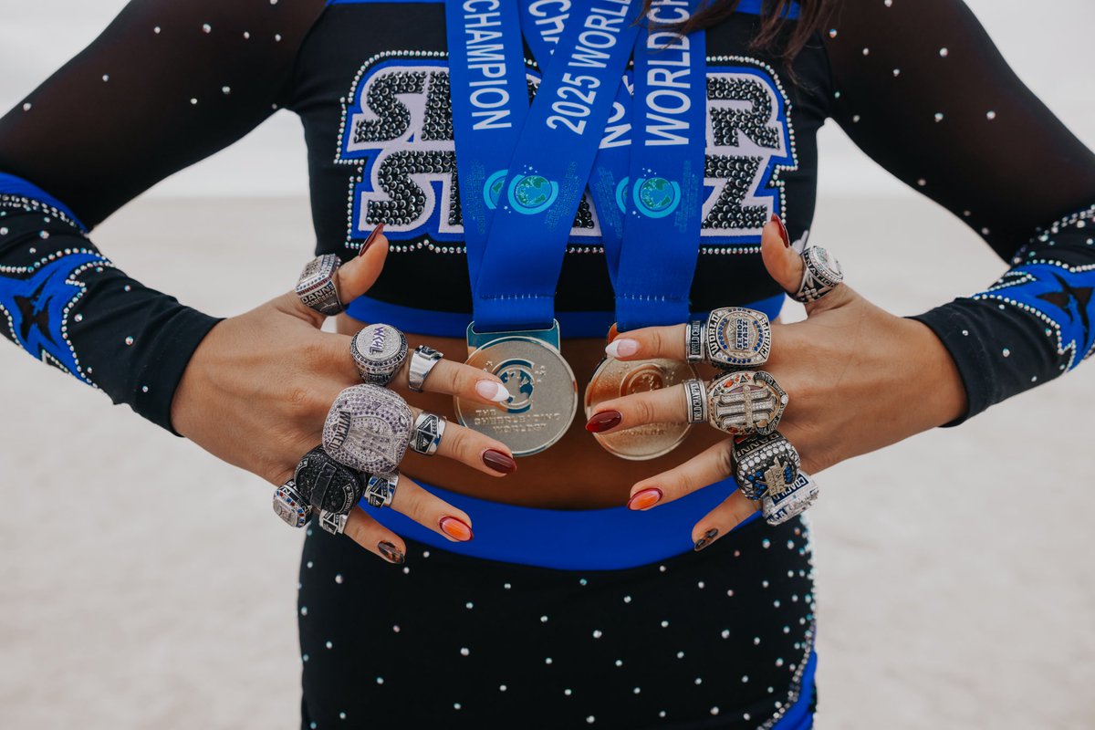 Bunneyschmidt's tweet image. What a cheer career….and she’s not done! Each of those rings represents hundreds of hours in the gym and true teamwork throughout! So lucky she gets to do this!