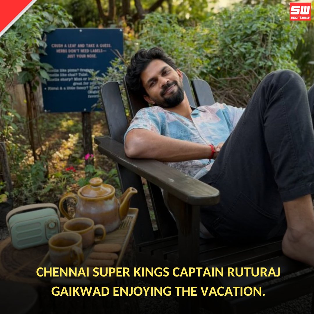 mysportswiz's tweet photo. Chennai Super Kings Captain Ruturaj Gaikwad enjoying the Vacation.
https://t.co/7Wm3X0Tlrs
#MitchellStarc #ViratKohli #ABdeVilliers #Dhoni #39 PTS #MessiInIndia #CooperFlagg #GOAT #3AST #IPLAuction #AlexaBliss #Lemon #JadeCargill #StephCurry #Embiid #Cavs #Pacers #Rhea #Rossi https://t.co/Tc0jsFK6im