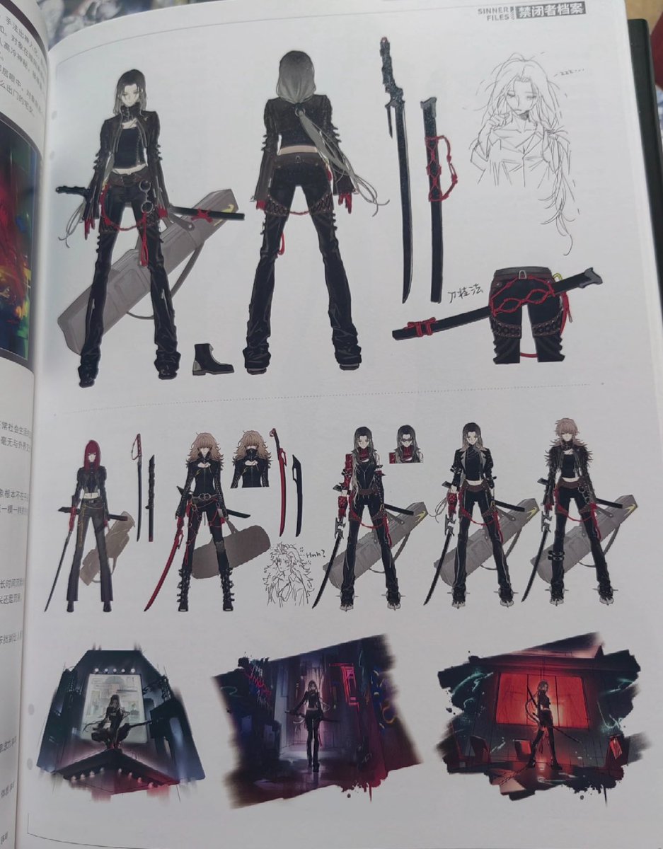 무기미도 아트 설정집을 좀.. 주워서 
데렌은 생각보다 크게 변경된 건 없고.. 조야는 하트가슴구멍 (ㅋㅋㅋ), 랭글리는 바지, 엔젤은 적발 / 금발인 시절이 있었네요 
너무재밌다!!!!