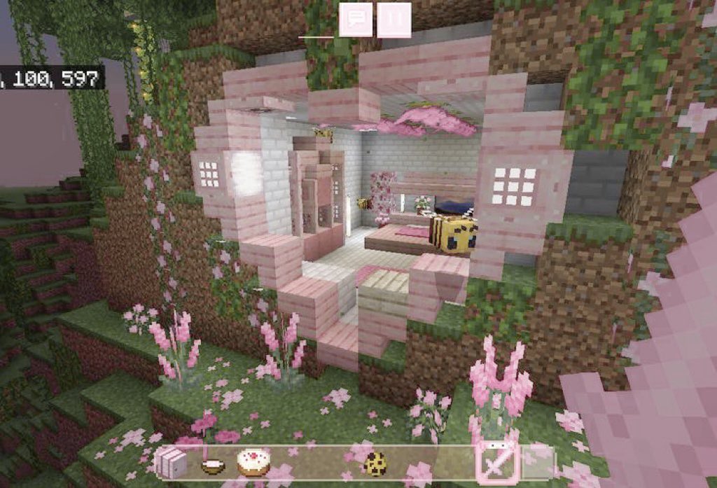 heartipink's tweet photo. heart shaped house in minecraft ♡ https://t.co/E2lB2wyi8S