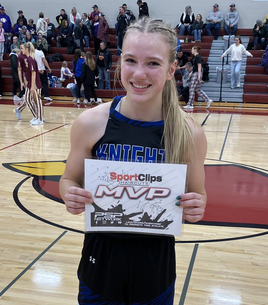 BNC National Bank Scoreboard 
Nedrose Tournament Semifinal 
Our Redeemer’s 43
Berthold 40

Sport Clips MVP
Londyn Lauf came off the bench to score 12 points leading the Knights to the Championship on Saturday.