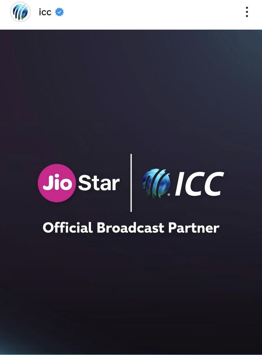 realbcciupdates's tweet photo. 🚨 ICC CONFIRMS JIOSTAR WILL CONTINUE AS OFFICIAL BROADCAST PARTNER 🚨 https://t.co/VyotTmgaFQ