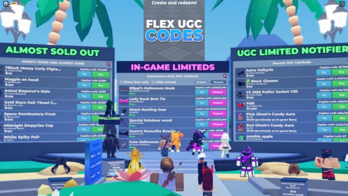 GameForceRoblox's tweet image. 50 New Flex UGC Codes &amp;amp; Gameplay Tips (December 2025) – Codes! buff.ly/VcUZFBh  |  with Flex UGC Codes often shared to provide free items like hats or accessories. The game’s interactive hub.  

2,283+ Games | 53,844+ Codes! buff.ly/TZx50Bv…