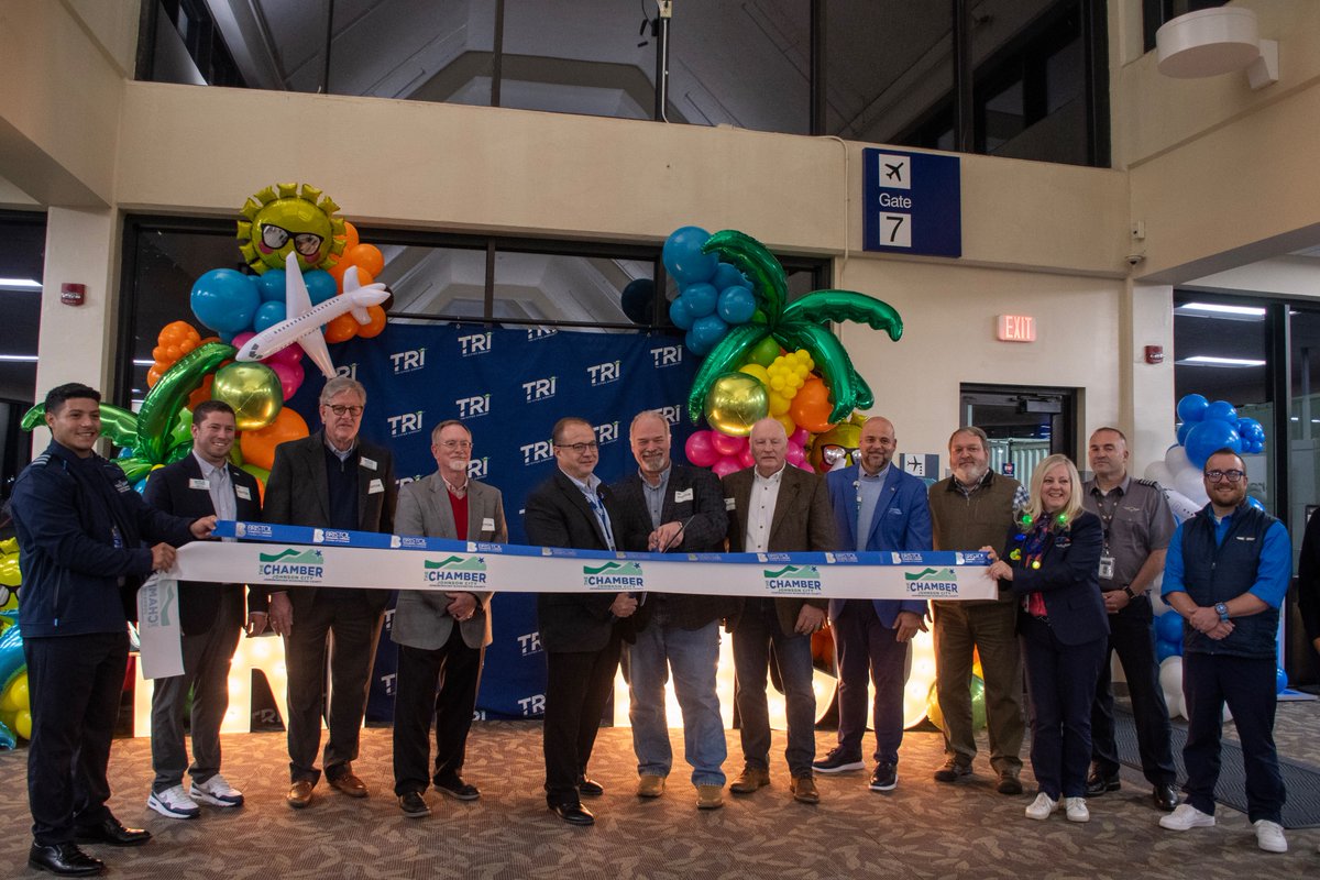 timesnewsonline's tweet photo. Community members, leaders and partner organizations filled @iflytri Friday evening to celebrate the airport's first @BreezeAirways flights to and from @MCO. ✈️

Read more: https://t.co/VqPJmikh5c https://t.co/VkjZ4UjQrQ