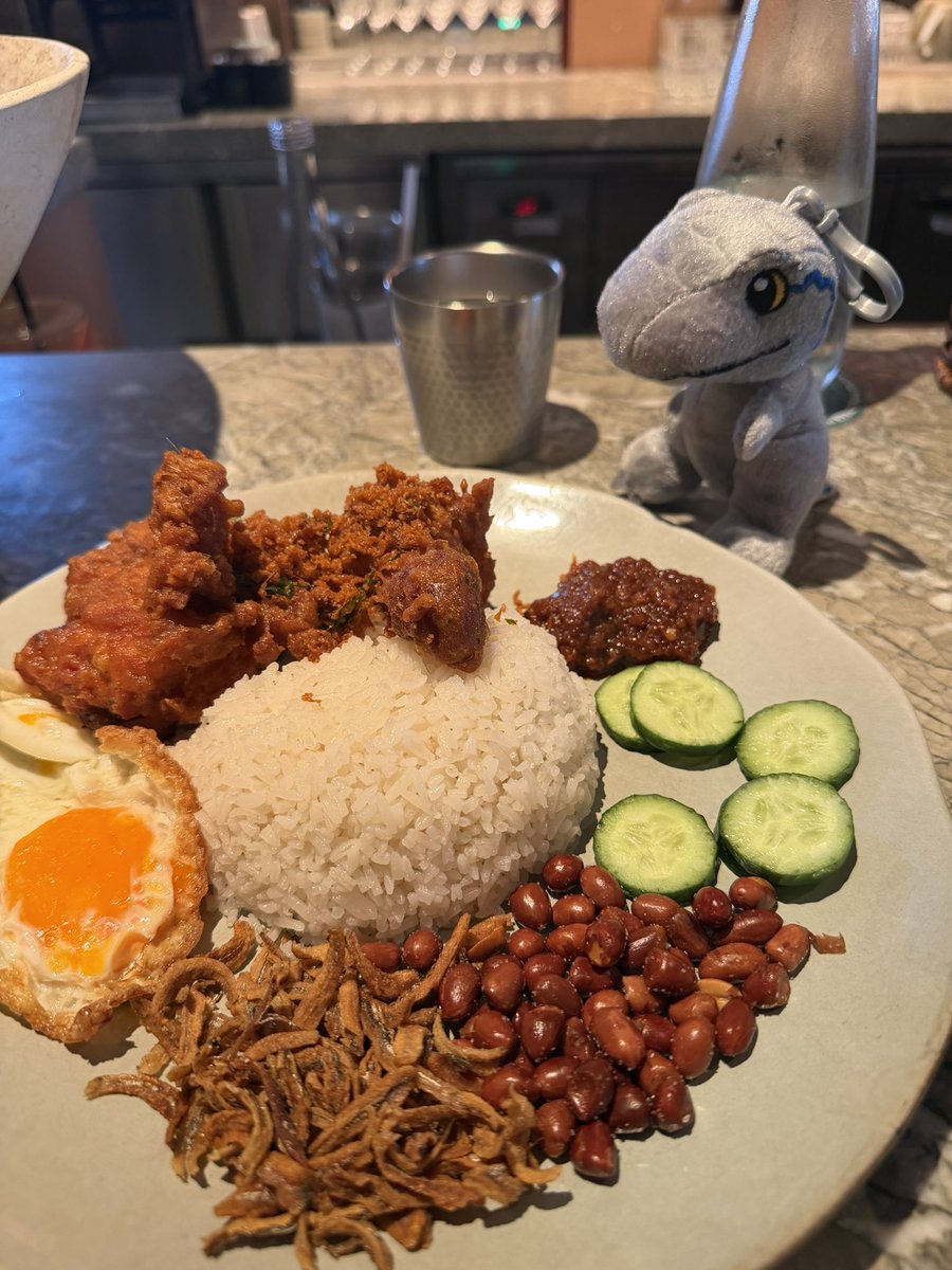DinoJr’s first meal - Coconut Club nasi lemak