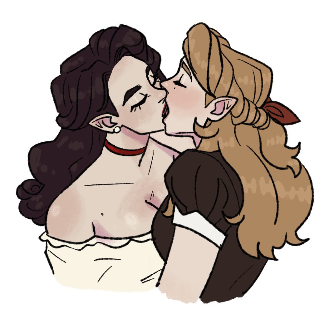 BooBug13's tweet photo. Emmy only met Esme a handful of times, but the first time, she thought she was drop-dead gorgeous 😍 More likely just fantasies than actual scenarios 🫣🌶️🤏🏻
It was taking too long so I decided to just merge the different posts together to reach the goals 🥲 
#kissmetertrend #bomc https://t.co/ILBBRfqg7k
