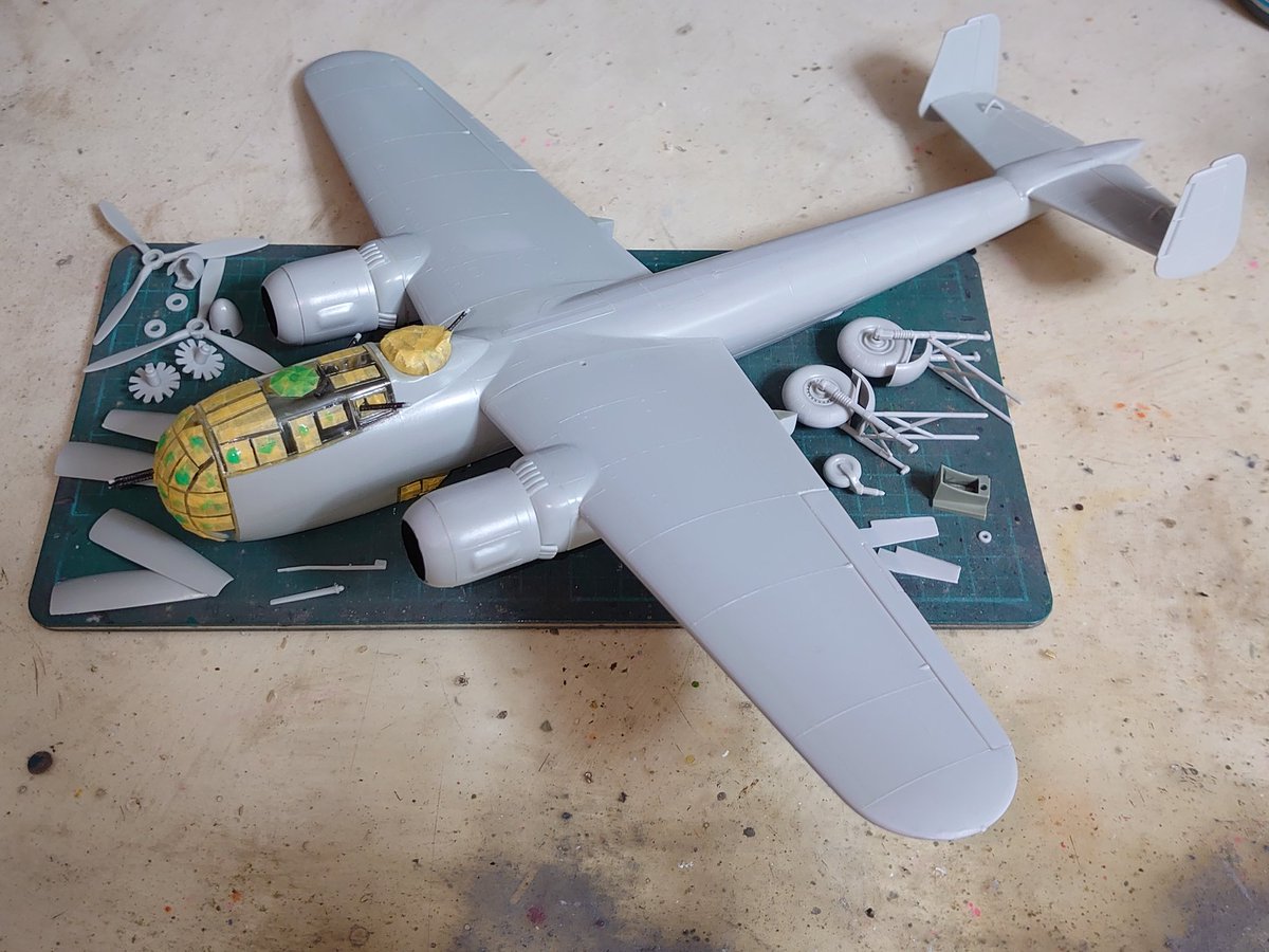 プラモ天狼祭冬の陣 #経過 イタレリのドルニエDo217K-1。 K型の特徴で