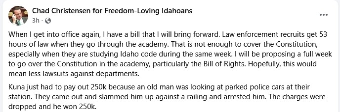 whitesheepranch's tweet image. Ha! #MadChad thinks he's going to get back into office.

Dream on, Chad. The voters rejected you and apparently you didn't get the message. 

#idleg #idpol #chadchristensen