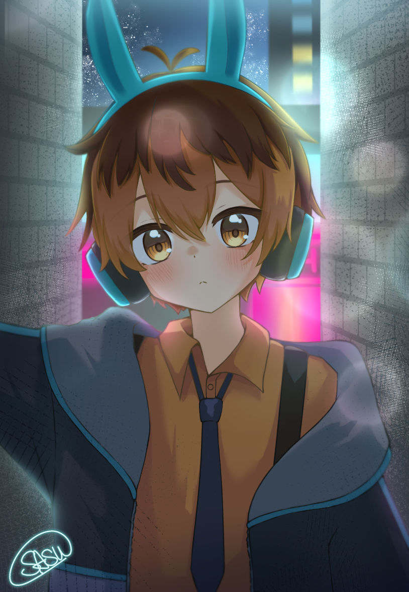 SasuHimura's tweet image. Finally i've got some time to finish it. 

A small fanart for @CocobunVT 
Love nya ma little stinky bunny 

#CobunArt #Vtuber #illustration