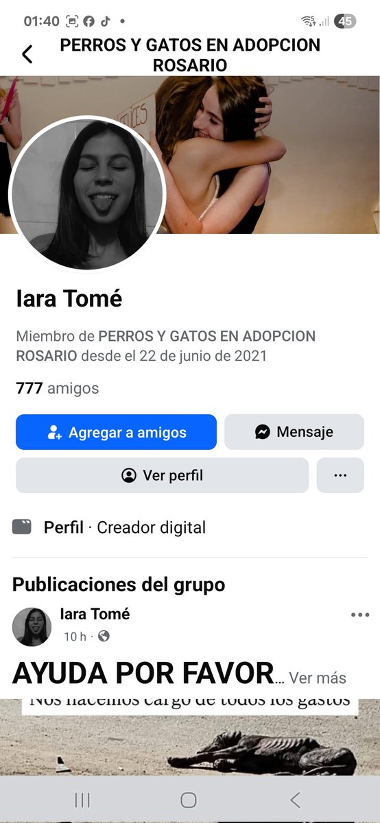 Contacto: lara Tome en facebook